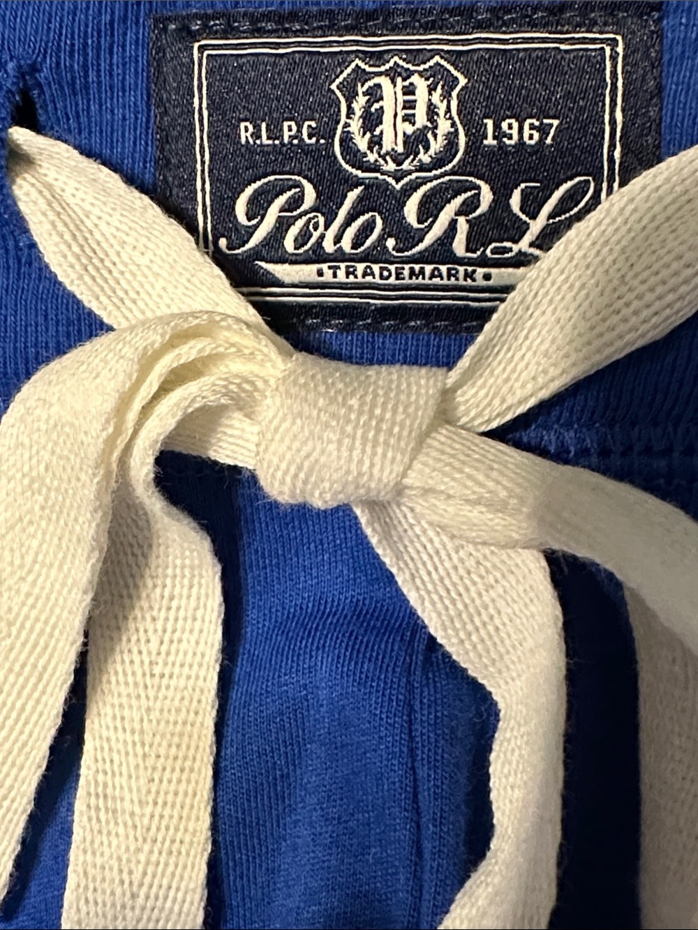 NWT Polo by Ralph Lauren Royal Blue Knit Lounge Shorts with White Drawstring XL - Picture 4 of 8
